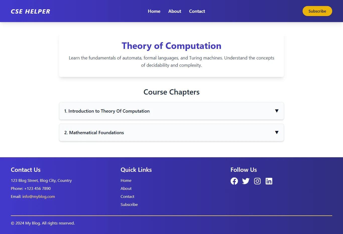 CSE Helper — Daily Learning Blog screenshot 3