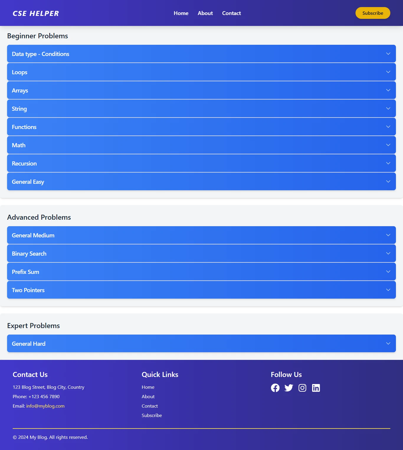 CSE Helper — Daily Learning Blog screenshot 2